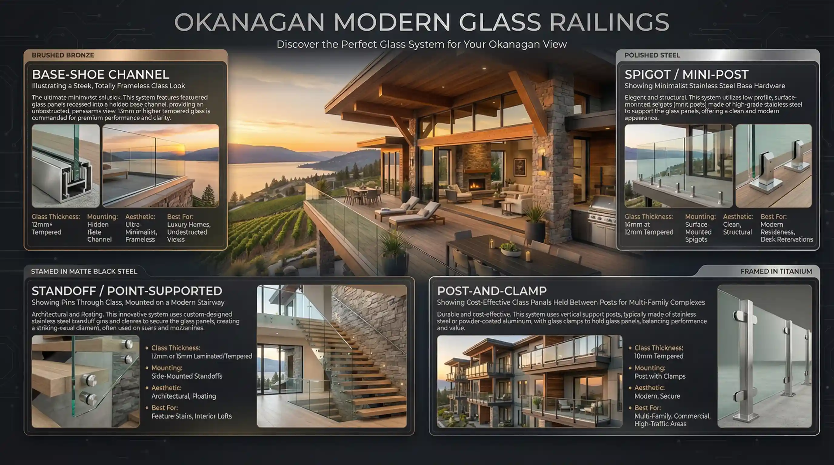Okanagan Modern Glass Railings